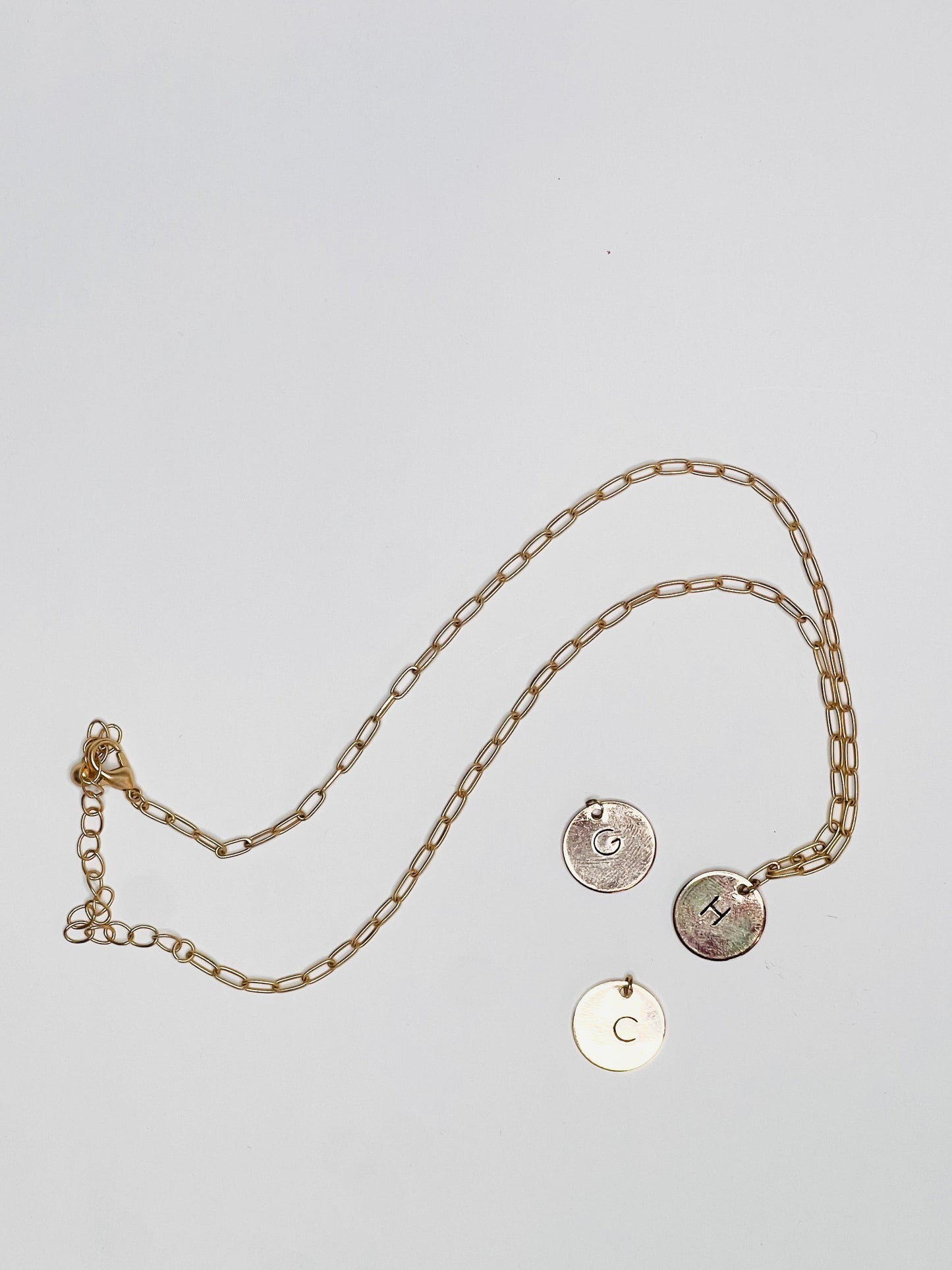 Customized Gold Disk Necklace